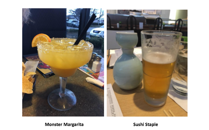 Monster Margarita and Sushi Staple