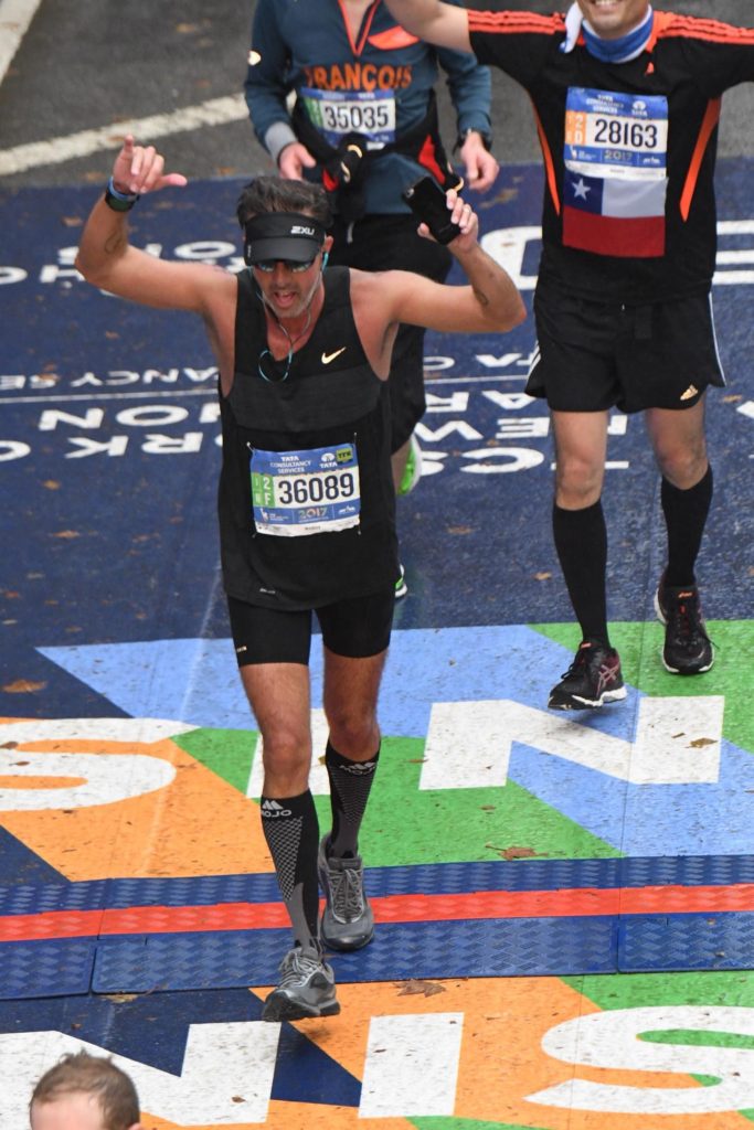 Perry Sasnett NYC Marathon Finish Line